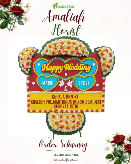 Papan Bunga Pernikahan Buruan